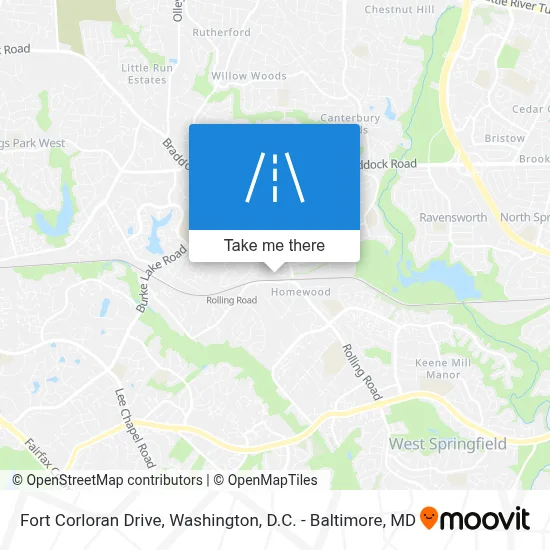 Fort Corloran Drive map