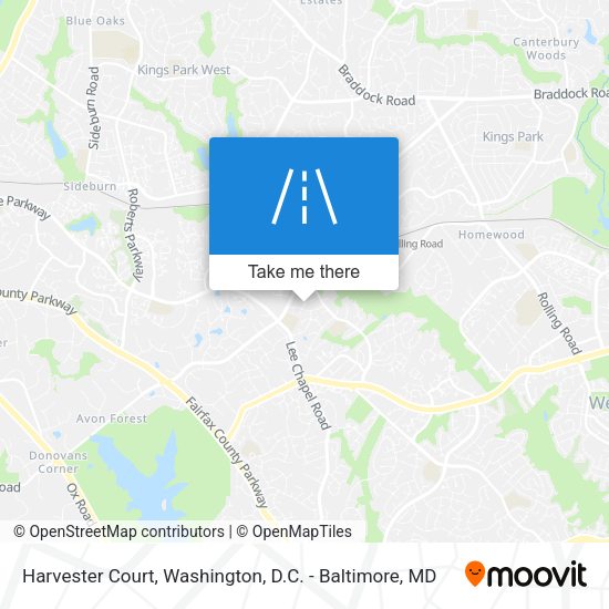 Mapa de Harvester Court