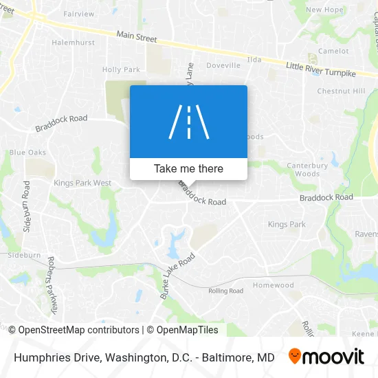 Humphries Drive map
