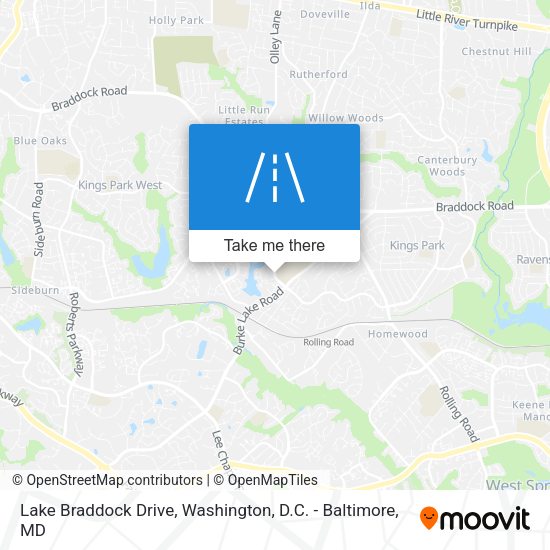 Mapa de Lake Braddock Drive