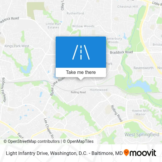Light Infantry Drive map