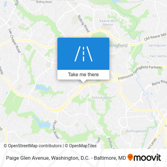Mapa de Paige Glen Avenue