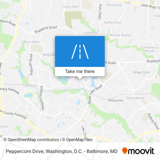 Peppercorn Drive map