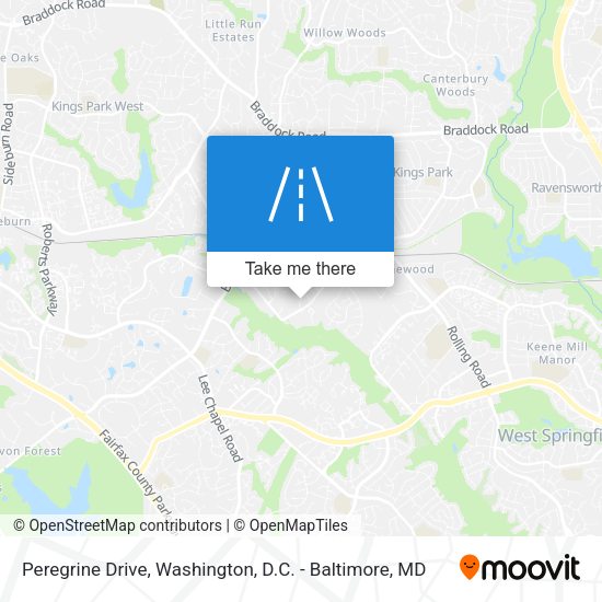 Peregrine Drive map
