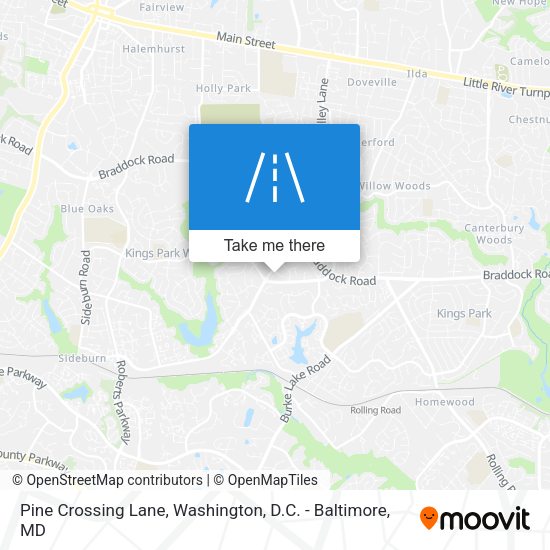 Pine Crossing Lane map