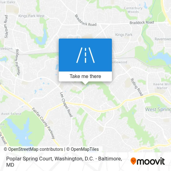 Poplar Spring Court map