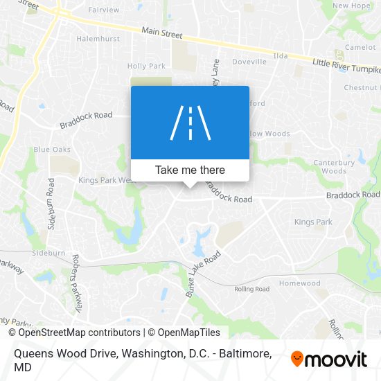 Mapa de Queens Wood Drive