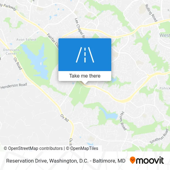 Reservation Drive map