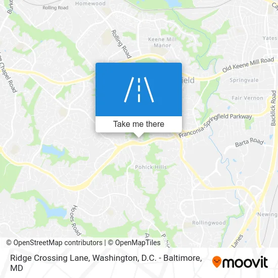 Ridge Crossing Lane map
