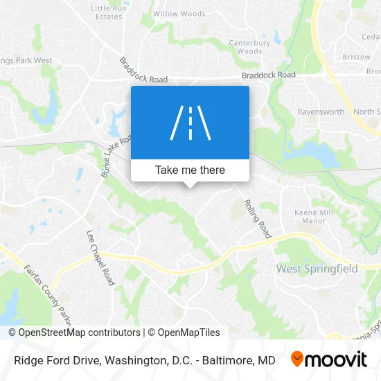 Ridge Ford Drive map