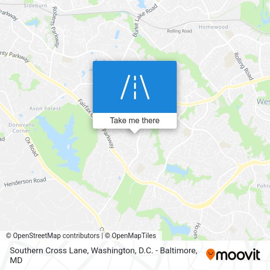 Southern Cross Lane map