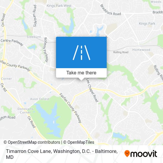 Timarron Cove Lane map