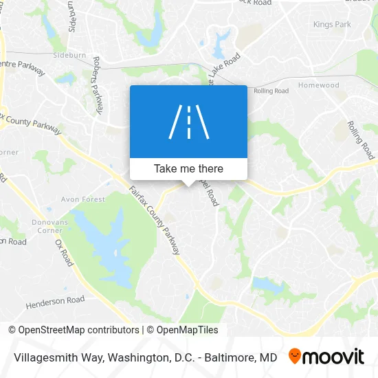 Villagesmith Way map