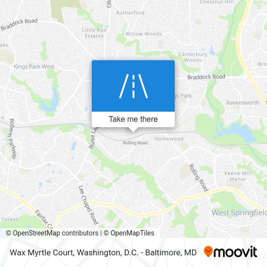 Mapa de Wax Myrtle Court
