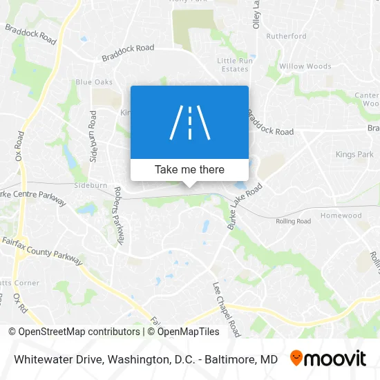 Whitewater Drive map