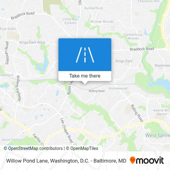 Willow Pond Lane map