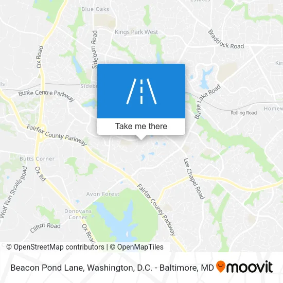 Beacon Pond Lane map