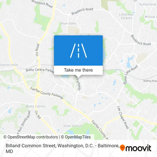 Billand Common Street map