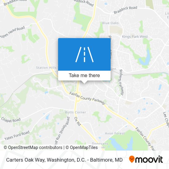 Mapa de Carters Oak Way