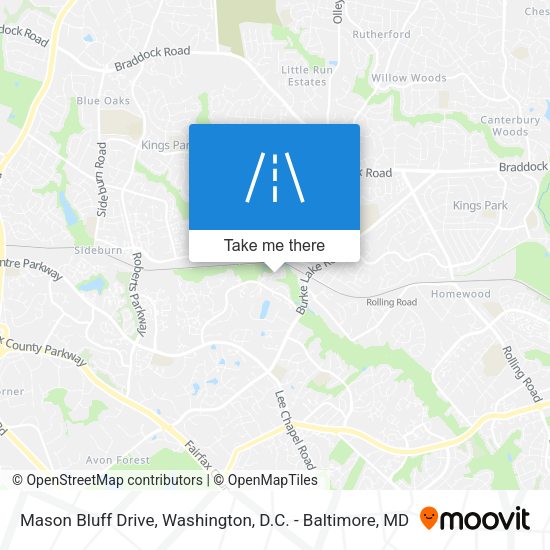 Mason Bluff Drive map