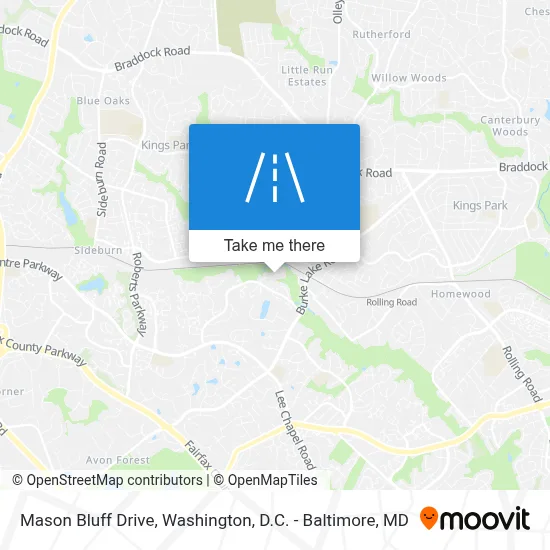 Mason Bluff Drive map