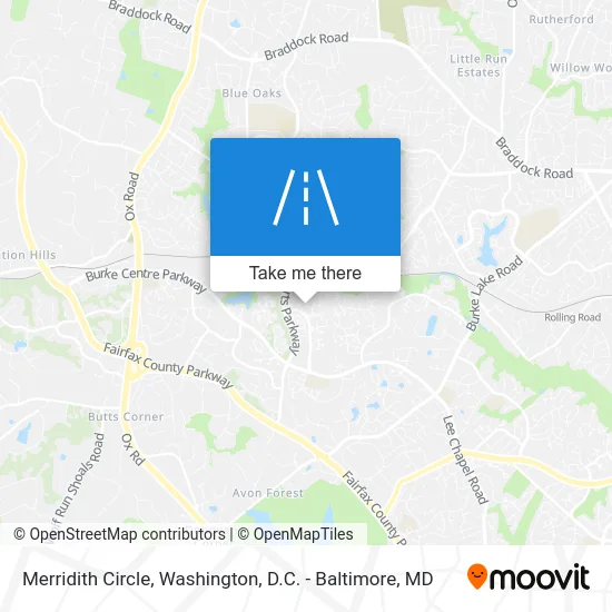 Merridith Circle map
