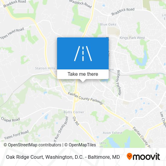 Oak Ridge Court map