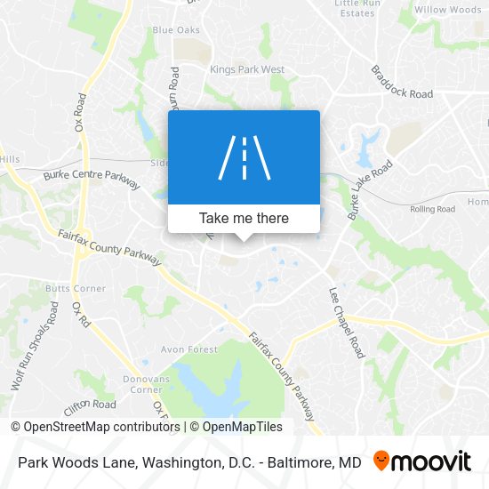 Park Woods Lane map