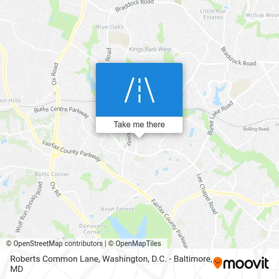 Roberts Common Lane map