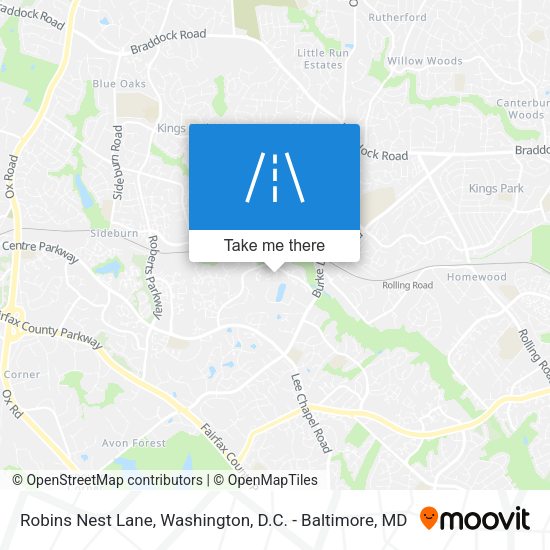 Mapa de Robins Nest Lane