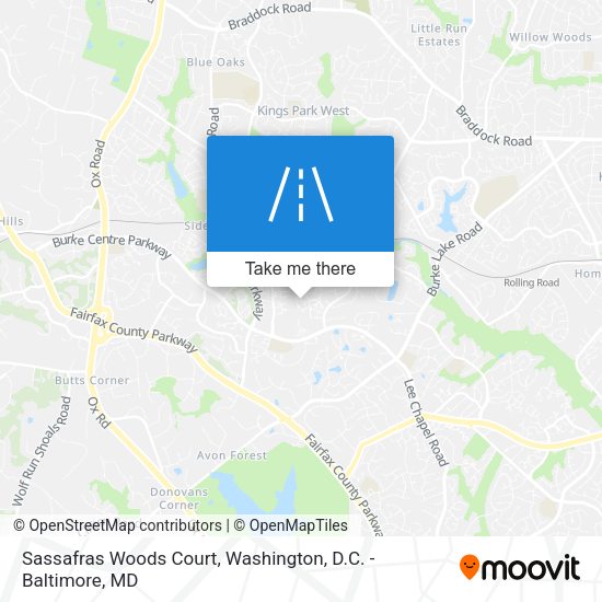 Sassafras Woods Court map