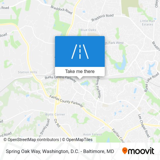 Spring Oak Way map