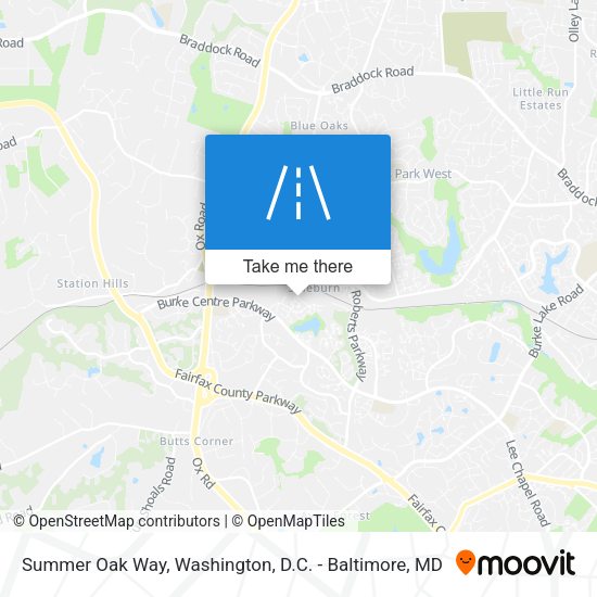Summer Oak Way map