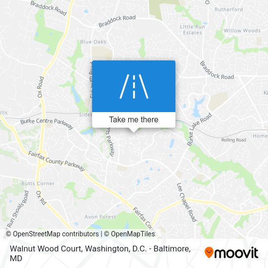 Mapa de Walnut Wood Court