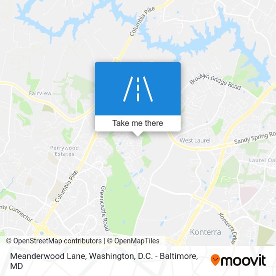 Meanderwood Lane map