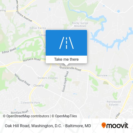Oak Hill Road map