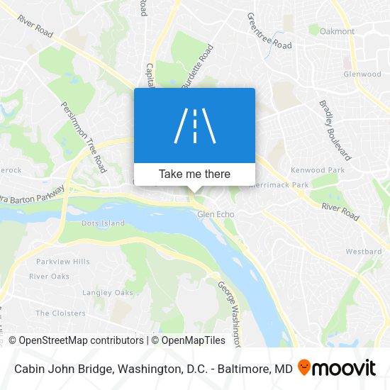 Cabin John Bridge map