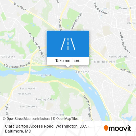 Clara Barton Access Road map