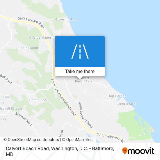 Calvert Beach Road map