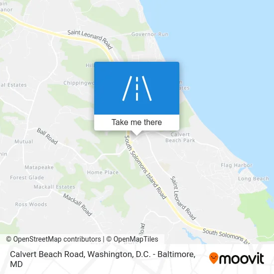 Calvert Beach Road map