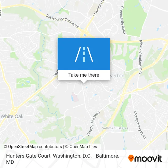 Hunters Gate Court map