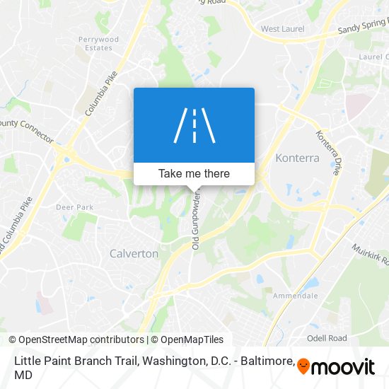 Mapa de Little Paint Branch Trail