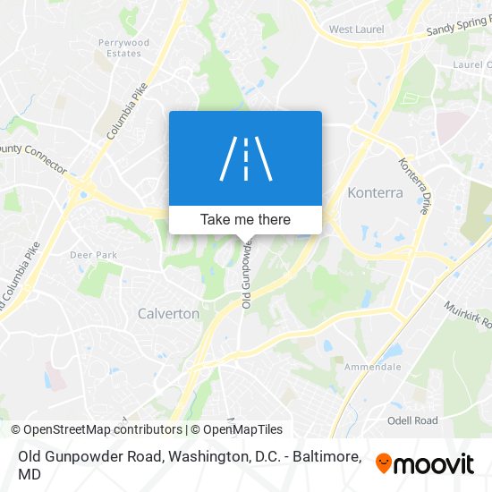 Old Gunpowder Road map