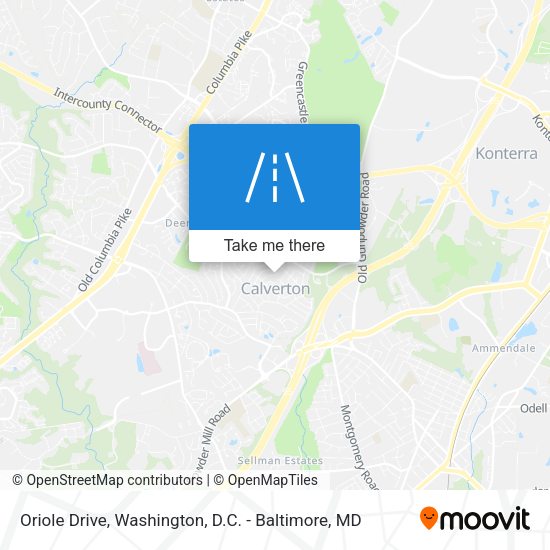 Oriole Drive map