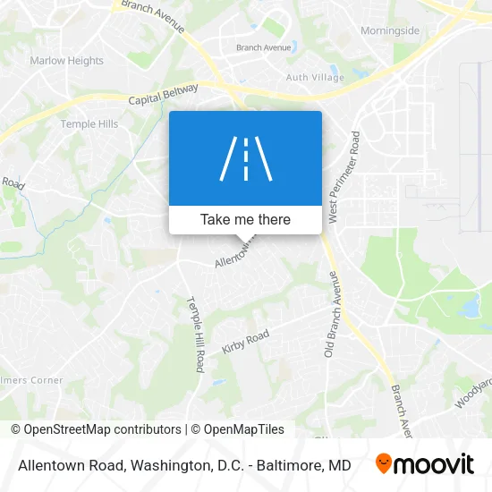 Allentown Road map
