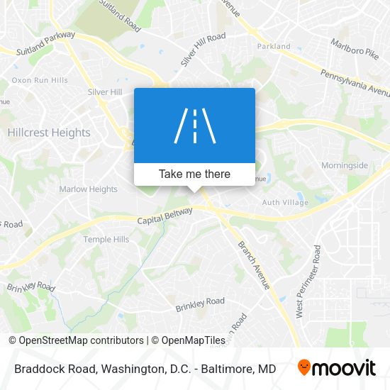 Braddock Road map