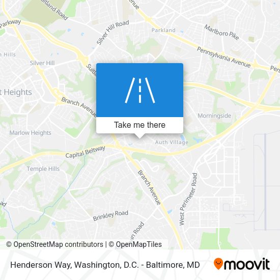 Henderson Way map