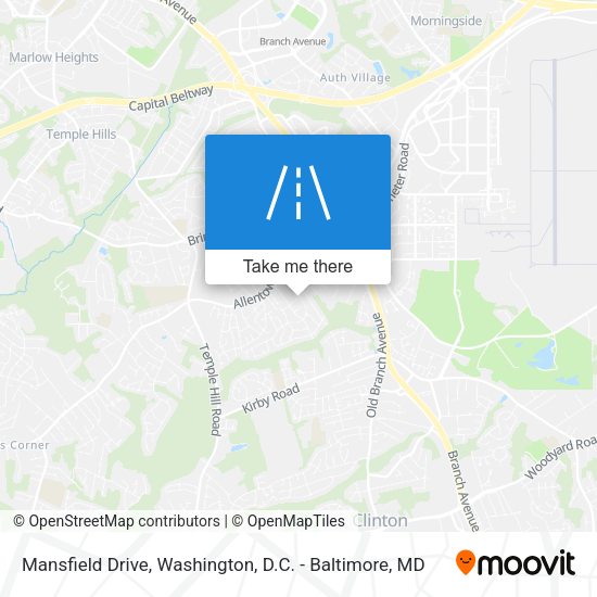 Mansfield Drive map