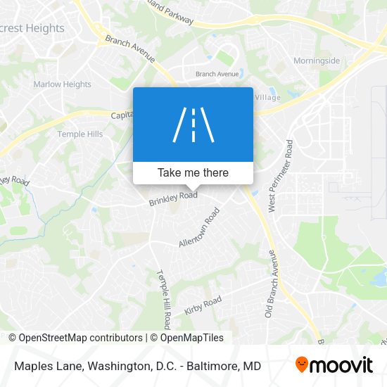 Maples Lane map