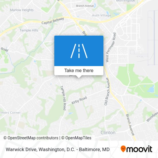 Warwick Drive map
